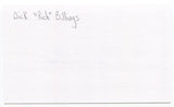 Rich Billings Signed 3x5 Index Card Autographed Washington Senators Debut 1968