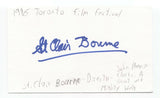 St. Clair Bourne Signed 3x5 Index Card Autograph Signature Director 