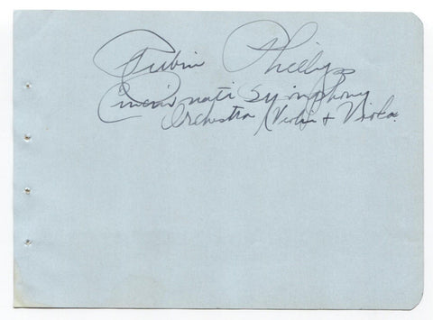 Rubin Phillips Signed Album Page Autographed in 1949  Cincinnati Symphony 