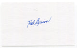 Hal Brown Signed 3x5 Index Card Autographed MLB Baseball Baltimore Orioles