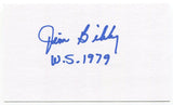 Jim Bibby Signed 3x5 Index Card Autographed St. Louis Cardinals No Hitter 1973