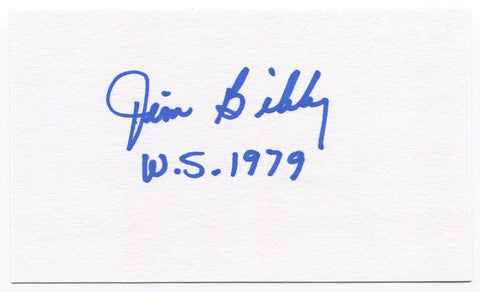 Jim Bibby Signed 3x5 Index Card Autographed St. Louis Cardinals No Hitter 1973