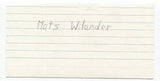 Mats Wilander Signed 3x5 Index Card Autographed Tennis Signature