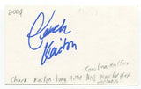 Chuck Kaiton Signed 3x5 Index Card Autographed NFL Whalers Hurricanes Announcer