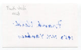 Frank Verdi Signed 3x5 Index Card Autograph Baseball MLB New York Yankees