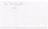 Joe Schaffernoth Signed 3x5 Index Card Autographed MLB Baseball Chicago Cubs