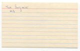 Tom Burgmeier Signed 3x5 Index Card Autographed MLB Baseball 1980 Boston Red Sox