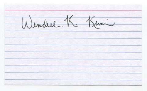 Wendell Kim Signed Index Card Autographed Baseball San Francisco Giants