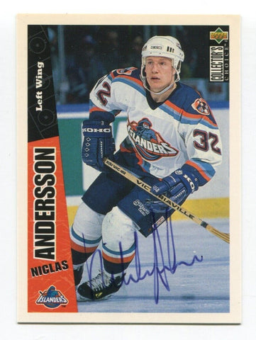 1996 Upper Deck Niclas Andersson Signed Card Hockey NHL Autograph AUTO #165