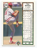 1989 Upper Deck Tim Birtsas Signed Card Baseball Autographed AUTO #638