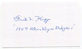 Fred Kipp Signed 3x5 Index Card Autographed MLB Baseball Brooklyn Dodgers