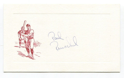 Paul Reuschel Signed Card Autograph MLB Baseball Roger Harris Collection