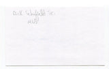 Dick "Ducky" Schofield Signed 3x5 Index Card Autographed MLB Baseball Pirates