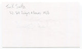 Jack Smith Signed 3x5 Index Card Autographed MLB Baseball Los Angeles Dodgers