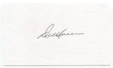 Del Unser Signed 3x5 Index Card Autograph Baseball MLB 1968 Washington Senators