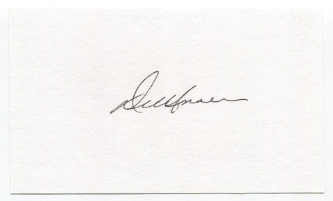 Del Unser Signed 3x5 Index Card Autograph Baseball MLB 1968 Washington Senators