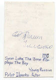 Pylup Ilyenko Signed 3x5 Index Card Autographed Signature Actor Swan Lake