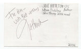 Jane Hamilton Signed 3x5 Index Card Autographed Signature Author Writer