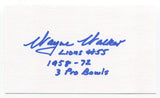 Wayne Walker Signed 3x5 Index Card Autograph Football NFL Detroit Lions Pro Bowl