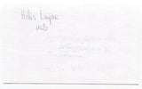 Hillis Layne Signed 3x5 Index Card Autographed Senator MLB Baseball Senators