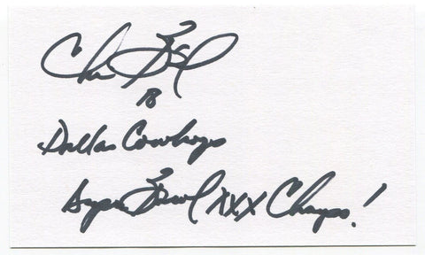 Chris Boniol Signed 3x5 Index Card Autographed NFL Football Pittsburgh Steelers