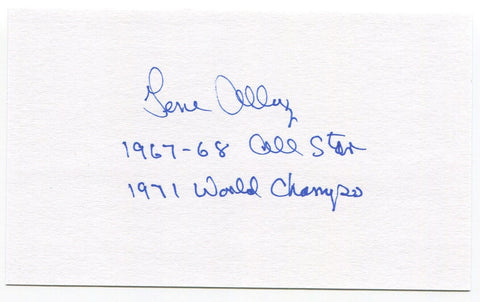 Gene Alley Signed 3x5 Index Card Autographed Signature MLB Pittsburgh Pirates