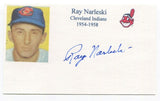 Ray Narleski Signed 3x5 Index Card Autographed MLB Baseball Cleveland Indians