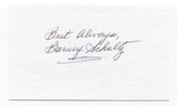 Barney Schultz Signed 3x5 Index Card Autographed MLB Baseball 1964 Cardinals