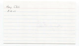 Harry Chiti Signed 3x5 Index Card Baseball Autographed Signature