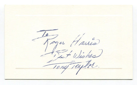 Tony Taylor Signed Card Autograph Baseball MLB Roger Harris Collection