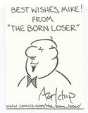 Chip Sansom Signed Art Sketch of The Born Loser Comic Strip Artist Autograph