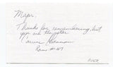 Carver Shannon Signed 3x5 Index Card Autographed NFL Football Los Angeles Rams