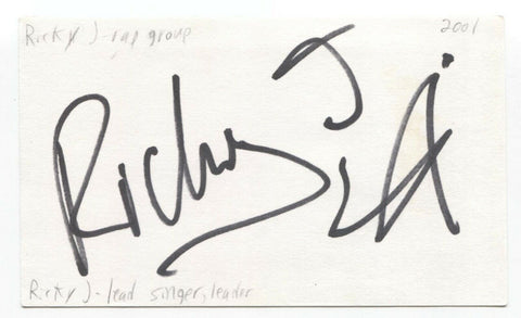 Ricky J Signed 3x5 Index Card Autographed Signature Band