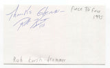 Mecca Normal - David Lester Signed 3x5 Index Card Autographed Signature