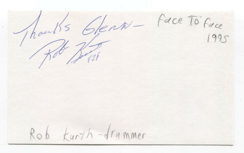 Mecca Normal - David Lester Signed 3x5 Index Card Autographed Signature