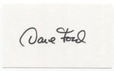 Dave Ford Signed 3x5 Index Card Baseball Autographed Signature