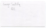 George Savitsky Signed 3x5 Index Card Autographed NFL Football College HOF