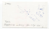 Torri Higginson Signed 3x5 Index Card Autographed Signature Actress Stargate