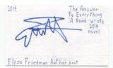 Elyse Friedman Signed 3x5 Index Card Autographed Signature Author Writer