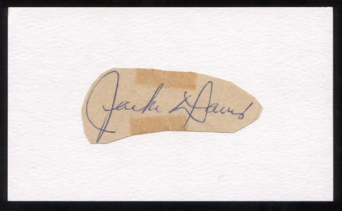 Jacke Davis Signed Cut Autographed Index Card Circa 1962 Baseball Signature