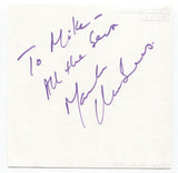 Mark Umbers Signed Page Autographed Signature Inscribed "To Mike" 