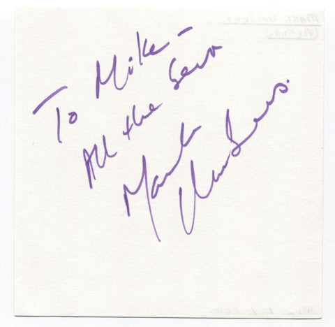 Mark Umbers Signed Page Autographed Signature Inscribed "To Mike" 