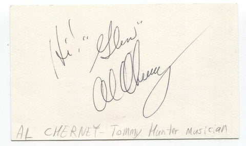 Al Cherney Signed 3x5 Index Card Autographed Signature Musician