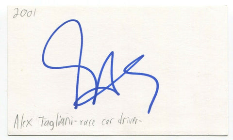 Alex Tagliani Signed 3x5 Index Card Autographed NASCAR Canadian Race Car Driver