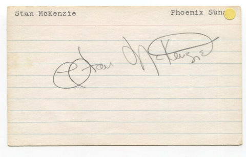 Stan McKenzie Signed 3x5 Index Card Autographed Signature Basketball ABA NBA