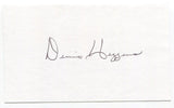 Dennis Higgins Signed 3x5 Index Card Autographed Baseball Washington Senators