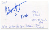 Alex Lodge Signed 3x5 Index Card Autographed Actor Titanic Play