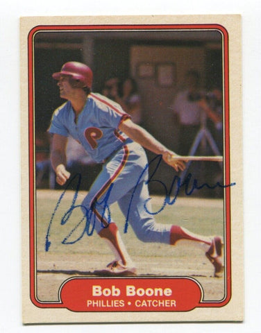 1981 Fleer Bob Boone Signed Baseball Card Autographed AUTO #240