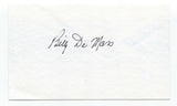 Billy DeMars Signed 3x5 Index Card Baseball Autographed Signature