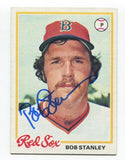 1978 Topps Bob Stanley Signed Baseball Card Autographed AUTO #186